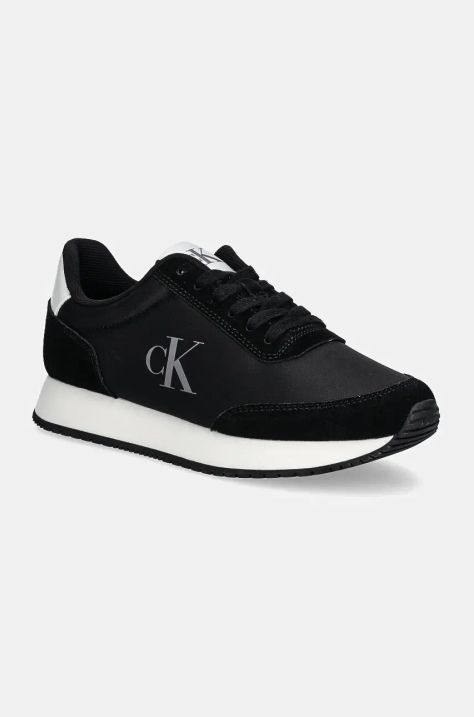 Αθλητικά Calvin Klein Jeans RUNNER LACEUP LOW MG MIX χρώμα: μαύρο, YW0YW01615