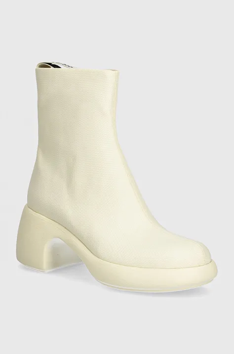 Členkové topánky Camper Thelma II dámske, béžová farba, na podpätku, K400756-002