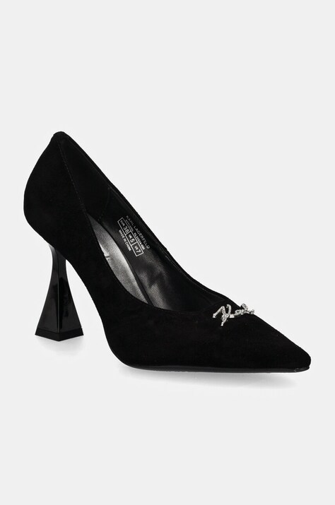 Karl Lagerfeld tocuri din piele intoarsa DEBUT II culoarea negru, KL32024