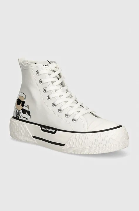 Πάνινα παπούτσια Karl Lagerfeld KAMPUS MAX III χρώμα: άσπρο, KL60644T