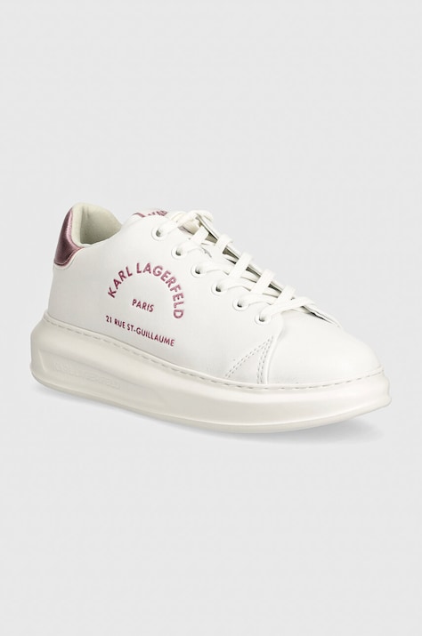 Karl Lagerfeld sneakersy skórzane KAPRI kolor biały KL62539F