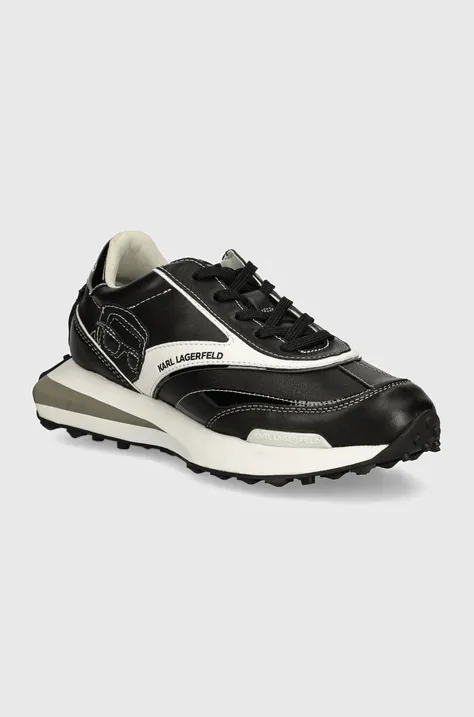 Кожаные кроссовки Karl Lagerfeld ZONE цвет чёрный KL62934