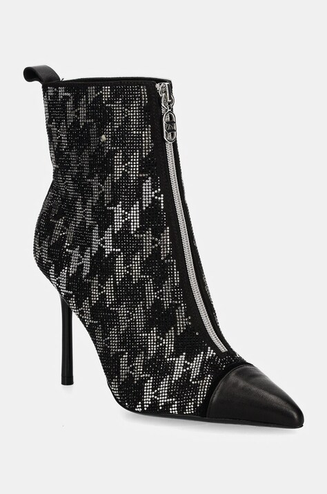 Боти Karl Lagerfeld SARABANDE II в черно с тънък ток KL30954M