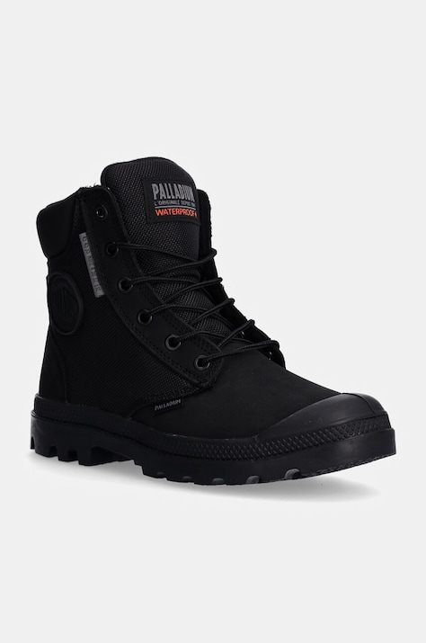 Palladium bocanci PAMPA SC WPN U-S femei, culoarea negru, cu toc plat, 77235-010-M