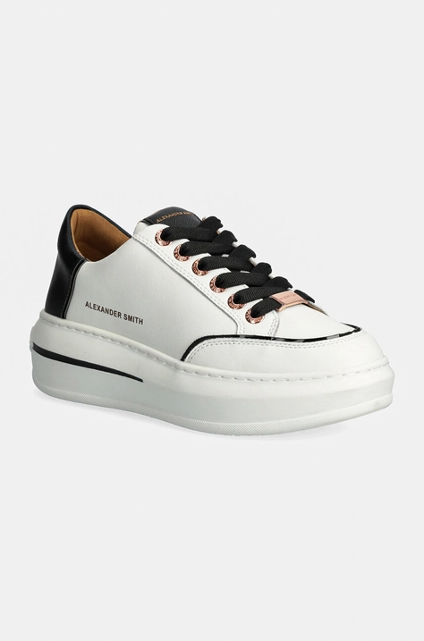 Alexander Smith sneakers din piele Lancaster culoarea alb, ASBALSW1806WBK