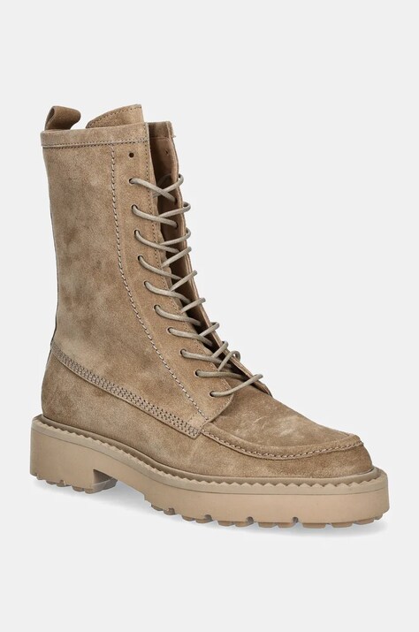 Велурени боти Kennel & Schmenger Freda в бежово с равна подметка 41-37120