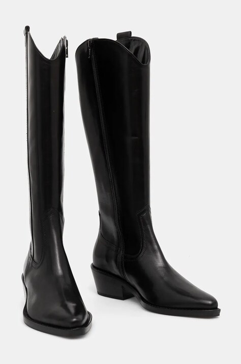 Кожаные полусапоги Kennel & Schmenger Bronco женские цвет чёрный каблук кирпичик 41-40510