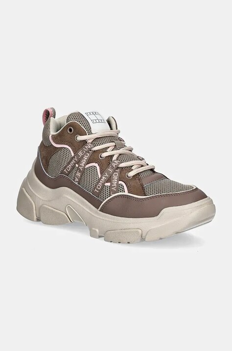 Tommy Jeans sneakers TJW HYBRID RUNNER culoarea maro, EN0EN02619