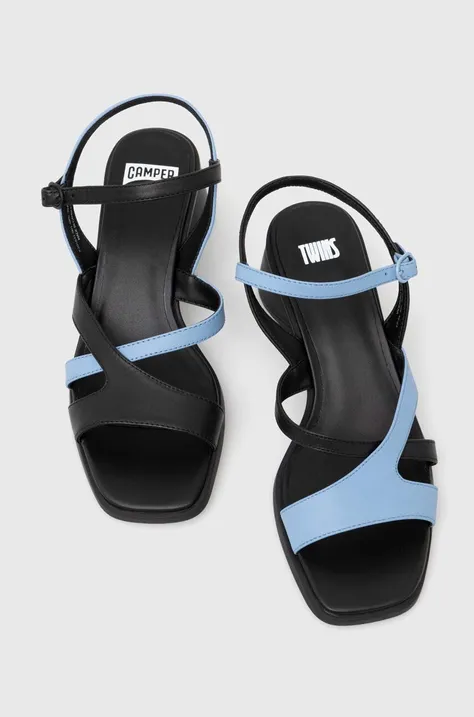 Шкіряні сандалі Camper TWS колір чорний K201631-001