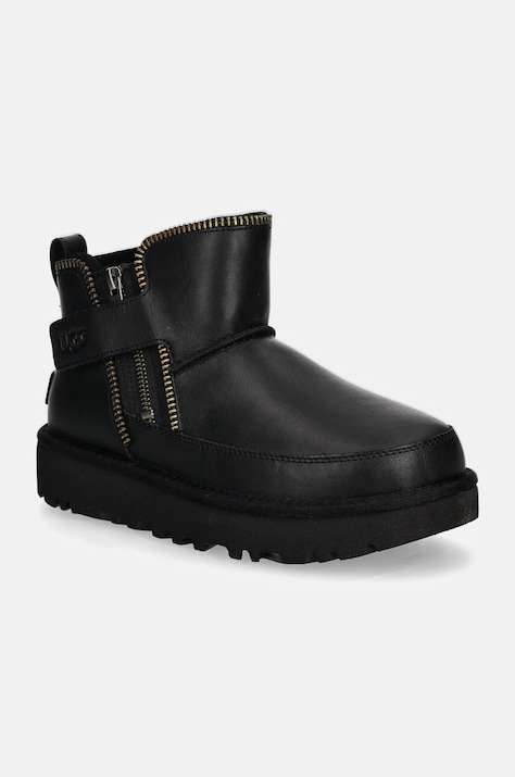 UGG cizme de iarna Classic Mini Moto Boot culoarea negru, 1164690-BLK