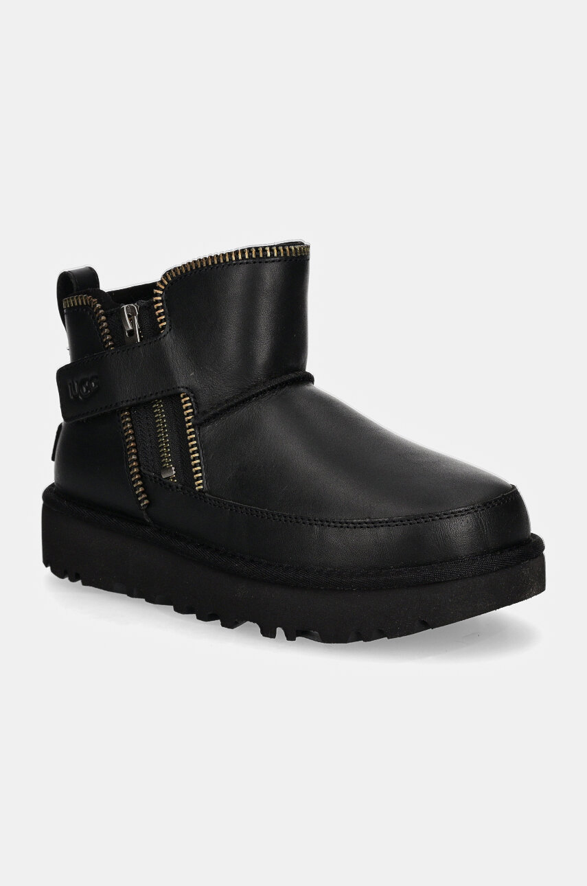 UGG cizme de iarna Classic Mini Moto Boot culoarea negru, 1164690-BLK