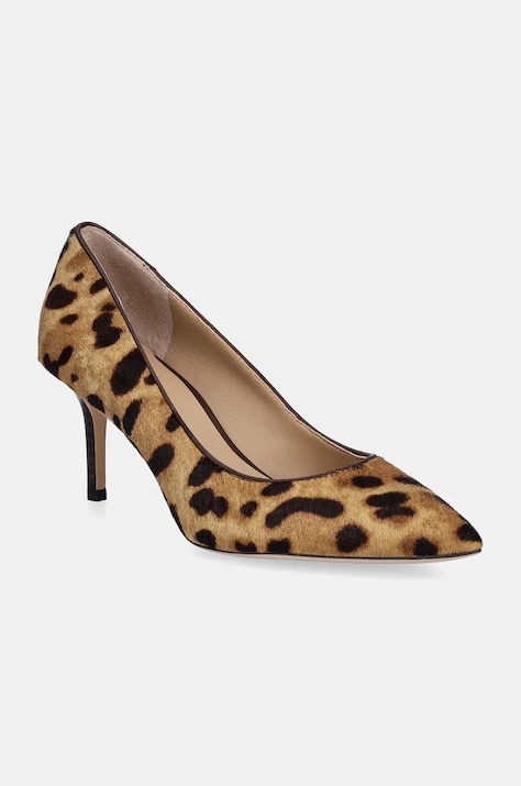 Lauren Ralph Lauren stilettos de piele Lanette culoarea bej, 802917415001