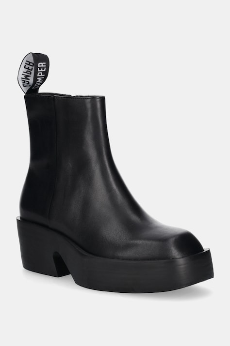 Кожаные полусапожки Camper Billie женские цвет чёрный на плоском ходу K400754-002