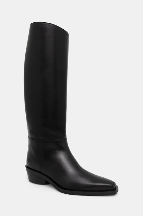 Kožené čižmy Proenza Schouler Bronco dámske, čierna farba, na podpätku, PS41031A