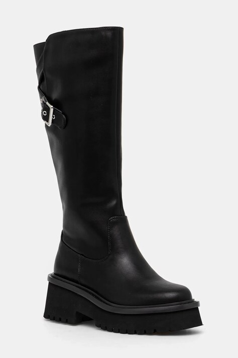 Liu Jo ghete de piele FLAIR 14 femei, culoarea negru, cu platforma, SF4133P010222222