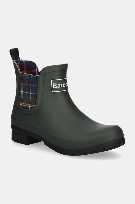Гумові чоботи Barbour Kingham жіночі колір зелений LRF0088OL11