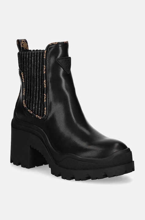 Ботинки Guess YVETTEN женские цвет чёрный каблук кирпичик FLFYTT ELE10