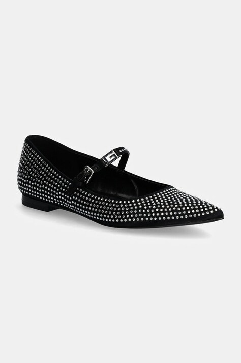 Μπαλαρίνες Guess DANNELY χρώμα: μαύρο, FLFDNN SAT08