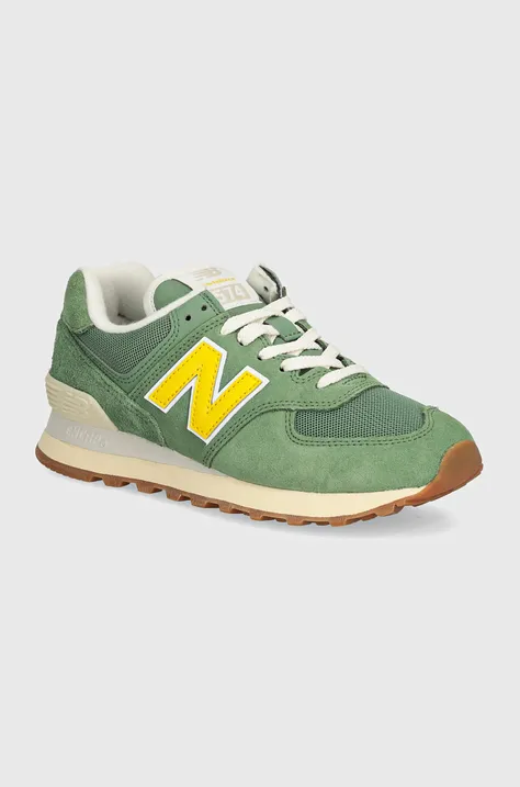Sneakers boty New Balance 574 zelená barva, WL574GS2