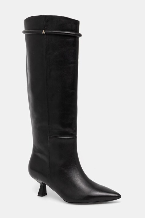 Patrizia Pepe ghete de piele femei, culoarea negru, cu toc cui, 2Y0023 L078 K103