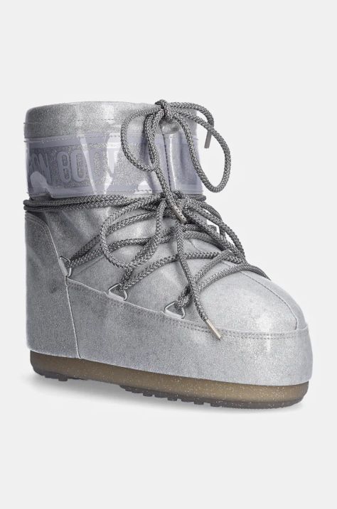 Moon Boot snow boots MB ICON LOW GLITTER silver color 80D1409440 H001