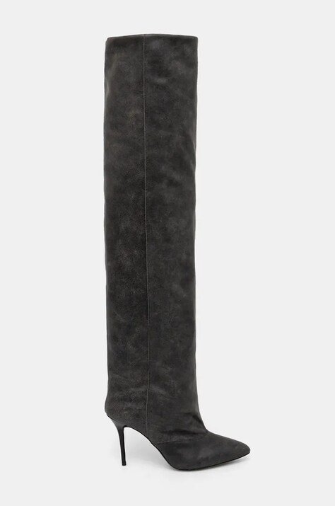 IRO ghete de piele Loly Used femei, culoarea gri, cu toc cui, WP36LOLYUSED