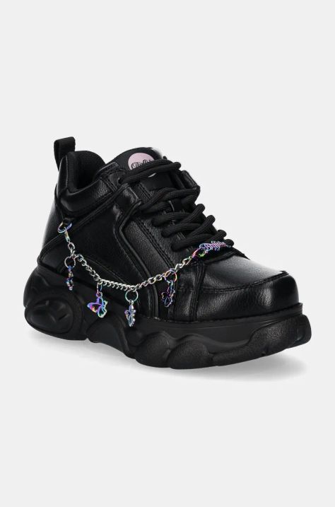 Buffalo sneakers Cld Corin Chain Butterfly colore nero 1636209-BLK