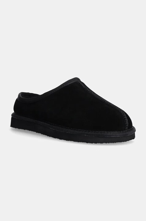 Bianco papuci din piele întoarsă BIASNOW culoarea negru, 11251341
