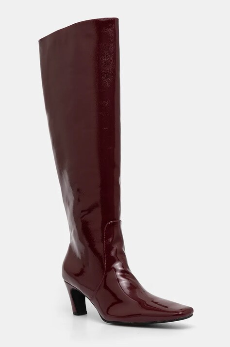 Bianco cizme BIACLARA femei, culoarea bordo, cu toc drept, 11301427
