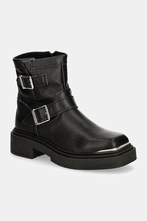 Steve Madden cizme de piele Choice femei, culoarea negru, cu platforma, izolare usoara, SM11003227