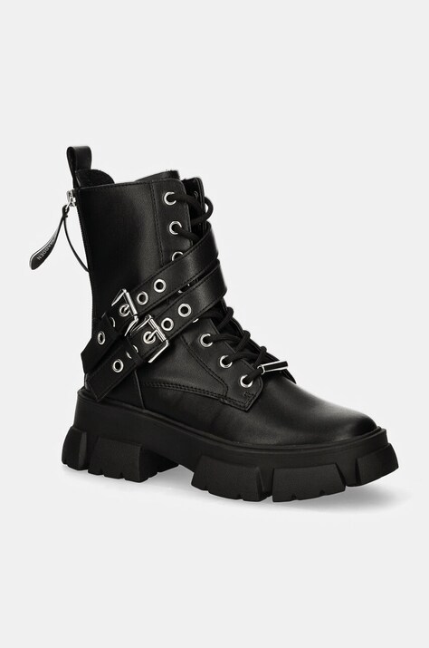 Боти Steve Madden Traction в черно с равна подметка SM19000044
