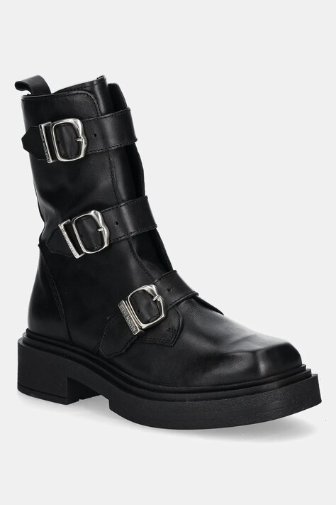 Steve Madden botine Clipper femei, culoarea negru, cu platforma, izolare usoara, SM11003402