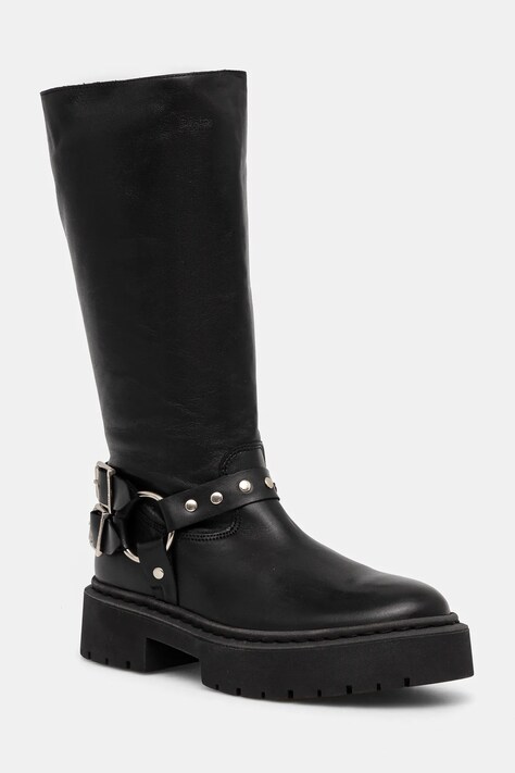 Steve Madden ghete de piele Gayet femei, culoarea negru, cu platforma, SM11003411