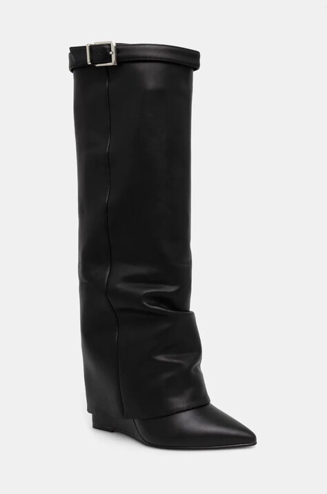 Чоботи Steve Madden Corenne жіночі колір чорний на танкетці SM11003418