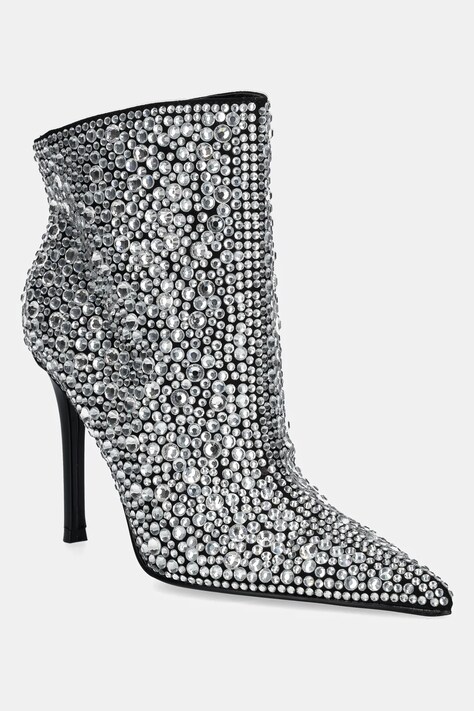 Nízké kozačky Steve Madden Sentinel-R dámské, stříbrná barva, na podpatku, SM11003450