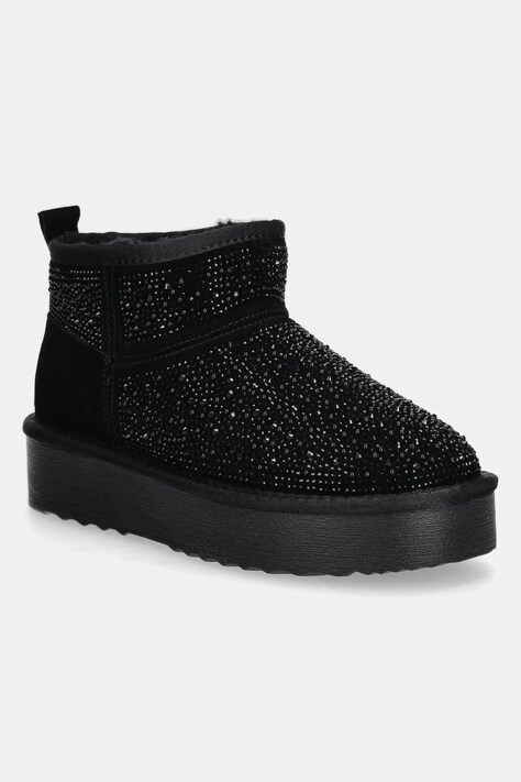 Steve Madden cizme de zapada din piele intoarsa Clydes culoarea negru, SM11003465