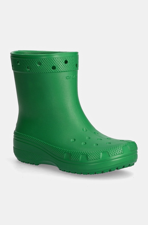 Гумові чоботи Crocs Classic Rain Boot жіночі колір зелений 208363