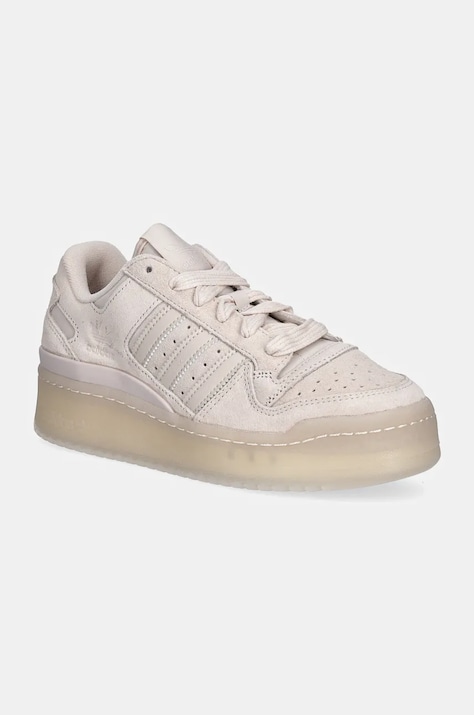 adidas Originals sneakers din piele intoarsă Forum Bold Stripes W culoarea portocaliu, IF7222