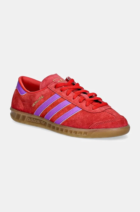 adidas Originals sneakersy zamszowe Hamburg W kolor czerwony IH5461