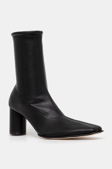 Полусапожки MM6 Maison Margiela женские цвет чёрный каблук кирпичик S66WU0120.P7973