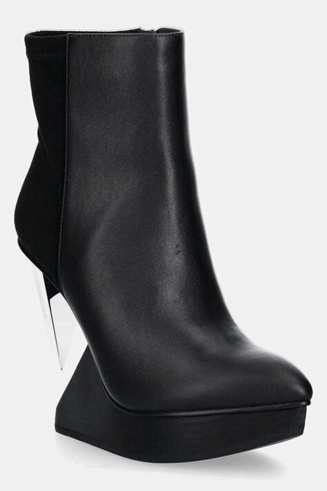 United Nude cizme de piele Edge Bootie femei, culoarea negru, toc pana, 1085622916