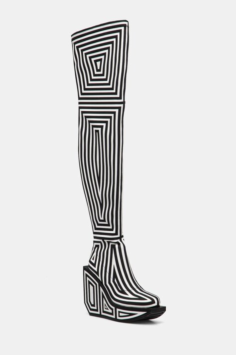 United Nude cizme Wa Long Boot Hi femei, culoarea negru, toc pana, 1087851082