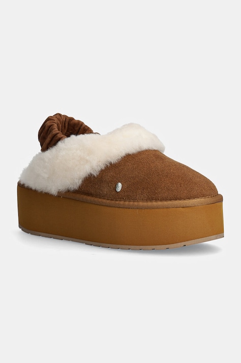 Emu Australia papuci din piele intoarsa Hartz culoarea maro, W13137.CHES