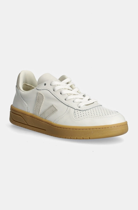 Veja sneakers din piele V-10 culoarea alb, VX0203665A