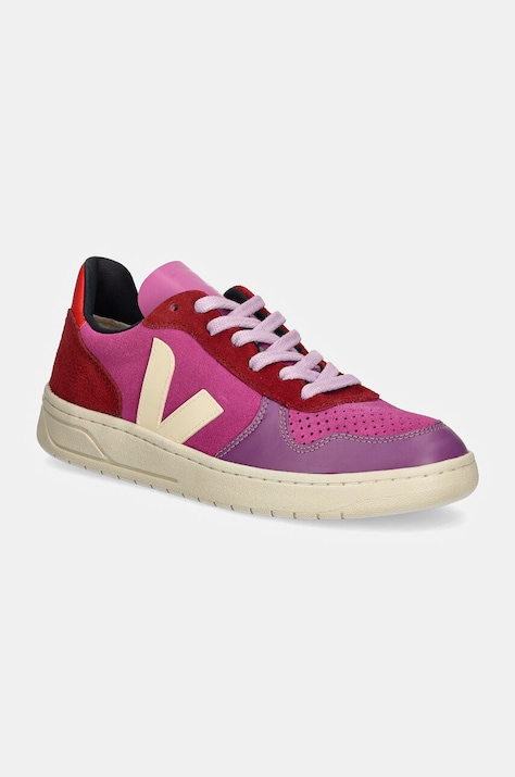 Veja sneakers din piele intoarsă V-10 culoarea roz, VX0303668A