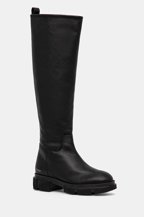 Copenhagen ghete de piele femei, culoarea negru, cu platforma, CPH551