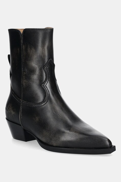 Copenhagen cizme de piele femei, culoarea negru, cu toc drept, CPH219