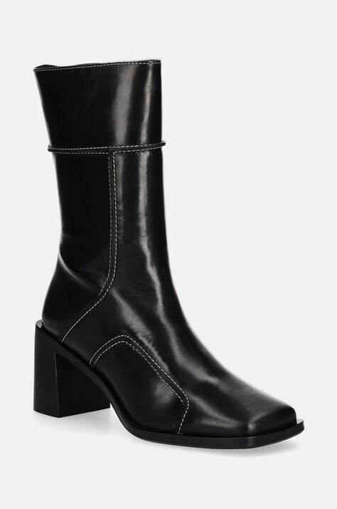 Billi Bi cizme de piele femei, culoarea negru, cu toc drept, A7610