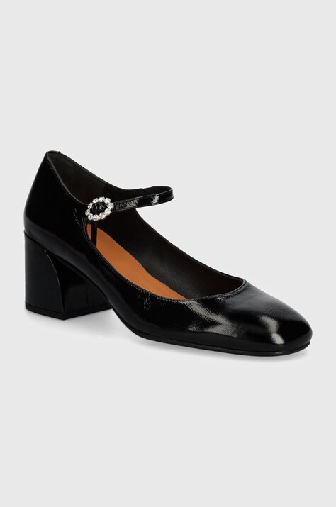 Billi Bi pantofi de piele culoarea negru, cu toc drept, A7452