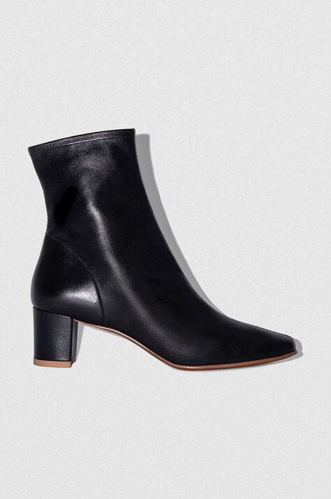 By Far cizme de piele Sofia femei, culoarea negru, cu toc drept, 16603-05-SBLKL